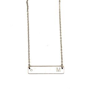 Cubic Zirconia Initial M‎ Necklace (n1)